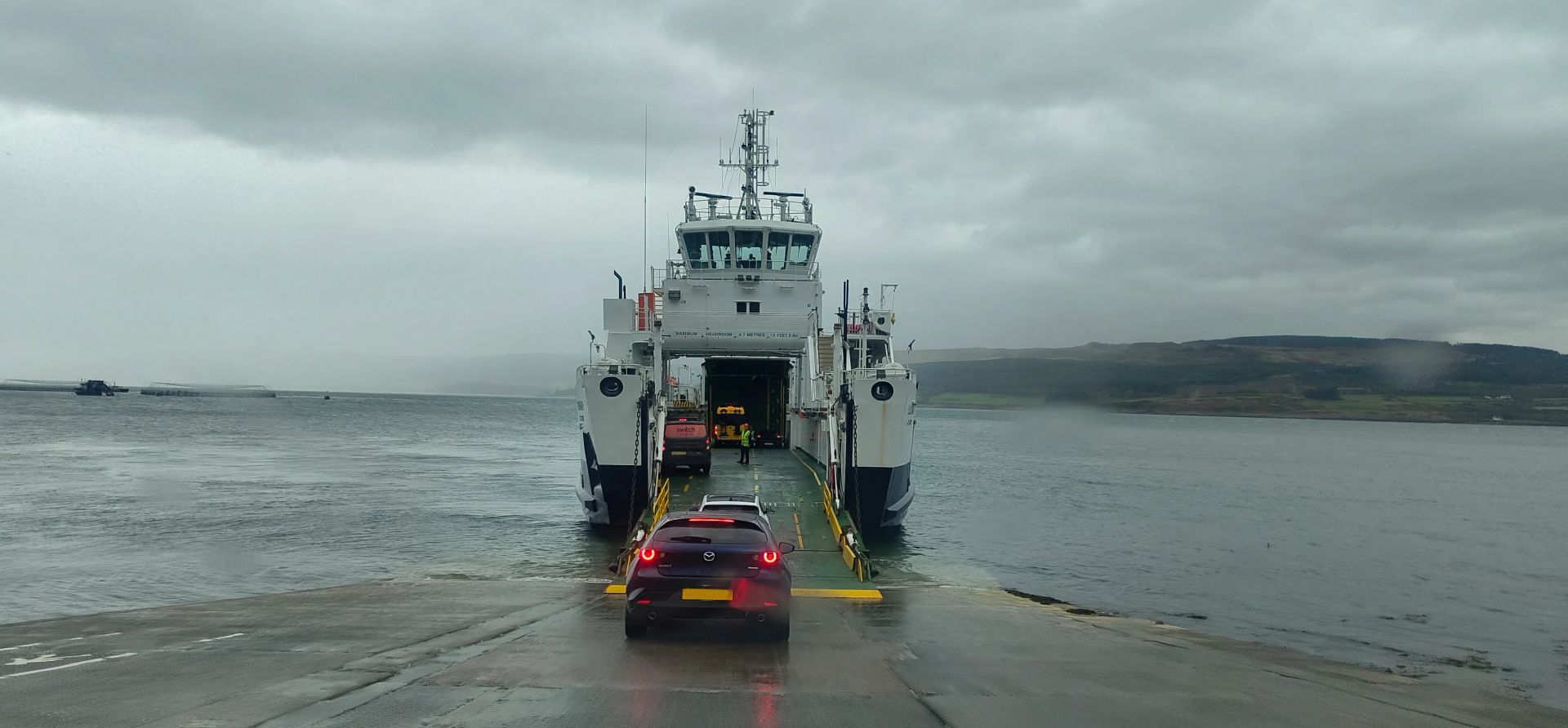 The ferry back to the mainland