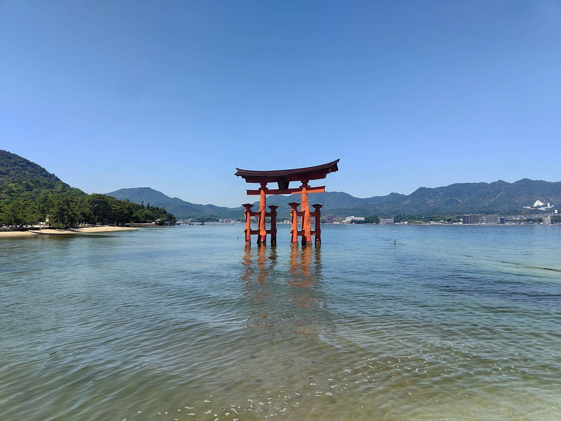 Das schwebende Torii bei Flut